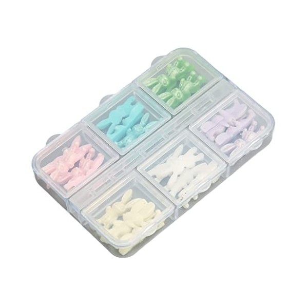 Ornements dongles, DIY Résine Beau Lapin Nail Art Décoration 1 Boîte Polyvalent Coffre-Fort pour La Maison pour Lautomne