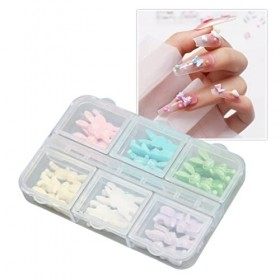 Ornements dongles, DIY Résine Beau Lapin Nail Art Décoration 1 Boîte Polyvalent Coffre-Fort pour La Maison pour Lautomne