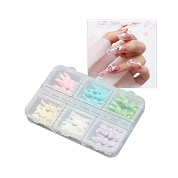 Ornements dongles, DIY Résine Beau Lapin Nail Art Décoration 1 Boîte Polyvalent Coffre-Fort pour La Maison pour Lautomne