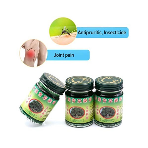 J-ouuo Baume thaï verte, pommade de massage des articulations musculaires entorses Aches Baume, 2 pièces, 50 g