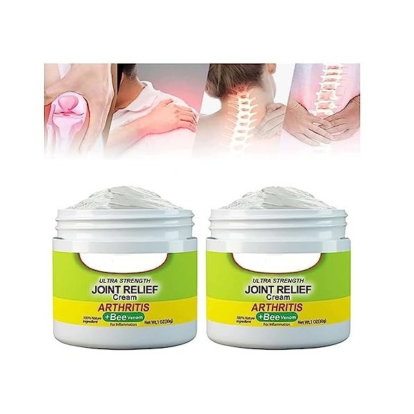 Beevana Lot de 2 crèmes thérapeutiques pour articulations et osseuses, parfaites pour les articulations et les os, pour le ve