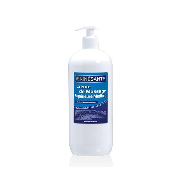 KINÉSANTÉ - Crème de massage Supérieure Neutre "Medium" longue glisse 1000 ml