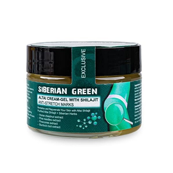 Gel crème Siberian Green Altai "Anti vergetures" au Shilajit et herbes de Sibérie, 100 ml