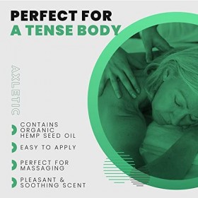AXLETIC Crème Anti Douleur Musculaire à lHuile de Chanvre - Crème Douleur Musculaire et Articulation - Alternative au Gel Dé