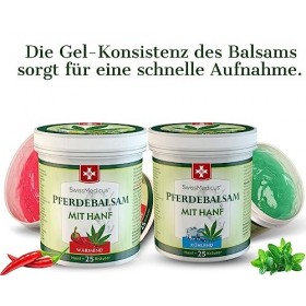 Baume de cheval au chanvre rafraîchissant et chauffant – Gel douloureux aux extraits naturels – Idéal pour les sportifs – 2 x