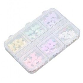 Décorations dongles en nœud papillon, décorations dongles en résine avec nœud papillon exquis avec boîte de rangement pour 