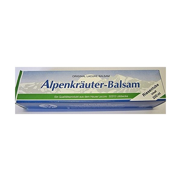 200 ml original lacure géant Tube Alpes Herbes Crème Tube Pommade Baume massage