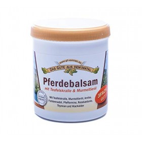 Das Gute aus dem Inntal Baume pour chevaux avec griffe du diable et huile de marmotte 500 ml