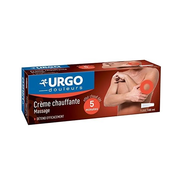 Urgo - Crème Chauffante Massage - Effet chaud dès 5min Détend efficacement - Dès 15 ans - 100ml