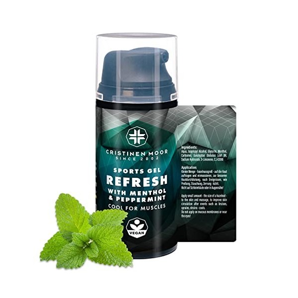 CristinenMoor │ Sports Gel Refresh │ Gel fortement rafraîchissant pour les blessures sportives, favorise la circulation cutan