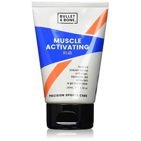 Bullet & Bone Muscle Activating Rub Sports Care Cream to Warm and Stimulate the Muscle Before Exercise with Ginger and Blackp