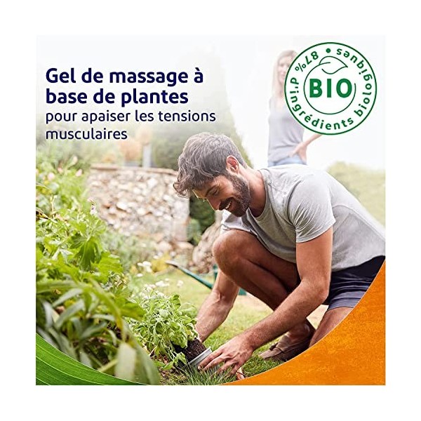 Voltanatura Gel de Massage à base de plantes Bio, Apaise et Relaxe les tensions musculaires 2x50ml