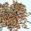 Lot de 100 tranches de sucre dorge 3D en argile polymère souple pour décoration dongles - Kit DIY pour gâteau, dessert - RT