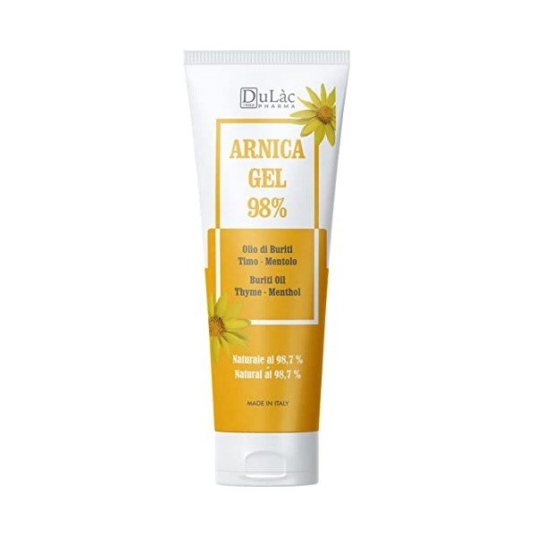 Dulàc Arnica Gel Extra Fort 98%, Action Rapide et Effet Froid, Made in Italy, idéal pour le Massage Sportif et Décontractant 