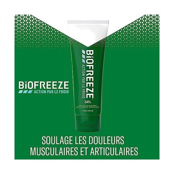 Biofreeze - Gel Action par le Froid - Soulage les douleurs musculaires et articulaires - 118ml