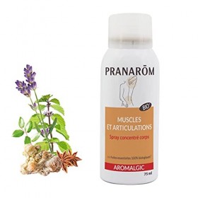 PRANARÔM - Aromalgic - Spray "Articulations & Muscles" - À Base dHuiles Essentielles Bio HECT - Soulage Immédiatement - 75 m