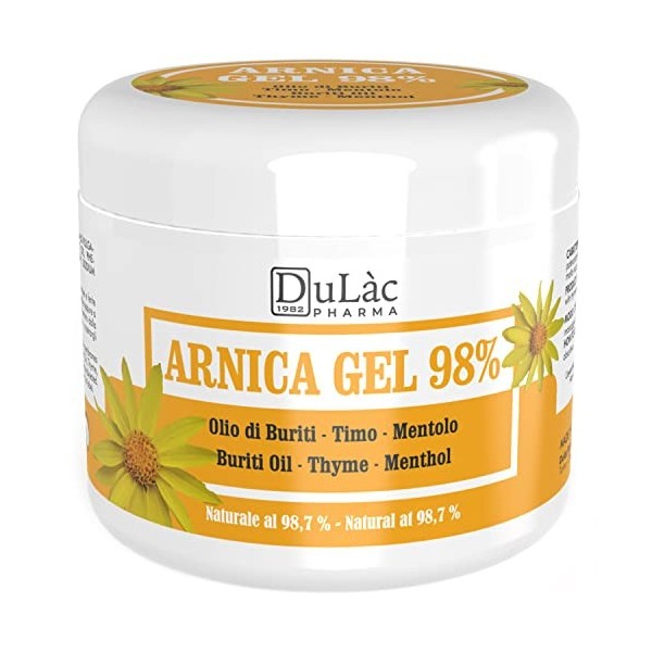 Dulàc Arnica Gel Extra Fort 98%, Action Intense et Effet Froid, Made in Italy, idéal pour le Massage Sportif et Décontractant