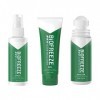 Biofreeze Lot de 1 Roll-On 89ml, 1 Spray 118ml & 1 Tube 118 ml Action per le Froid - Soulage les douleurs musculaires et arti