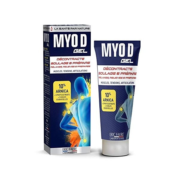 GEL DECONTRACTION MUSCULAIRE Myo D - Arnica, Huiles essentielles - Apaise Muscles, Articulations et Tendons - Dos, Mollets, C