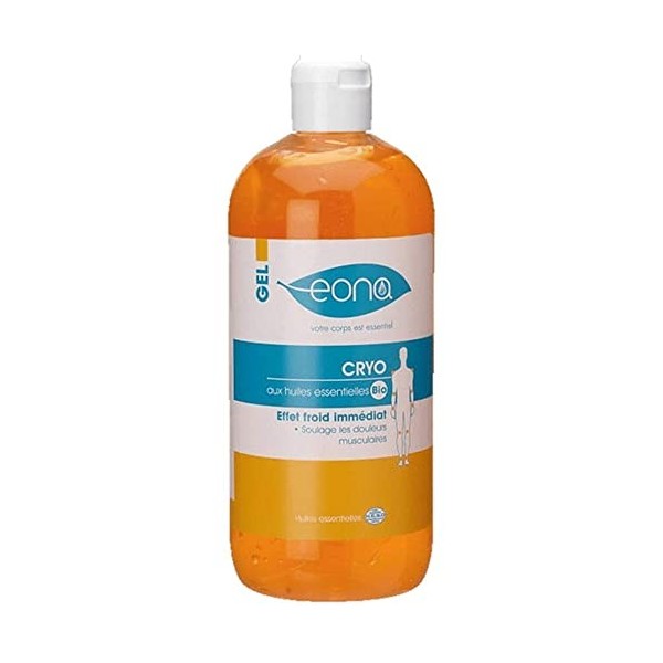 EONA - Gel Cryo - Effet Froid immédiat - Apaise les tensions - Récupération sportive - Gaulthérie, Girofle, Menthol - 500 ml