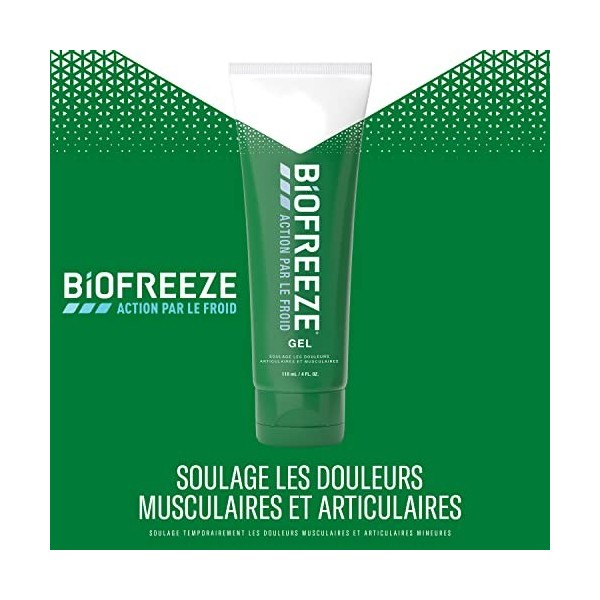 Biofreeze - Lot de 1 Tube Gel 118ml & de 1 Spray 118ml Action par le Froid - Soulage les douleurs musculaires et articulaires