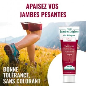 BLANCHE BRESSON - Gel Froid Phyto Jambes Légères - Anti-Fatigue pour Lutter Contre les sensations de Jambes Pesantes, Tonifie