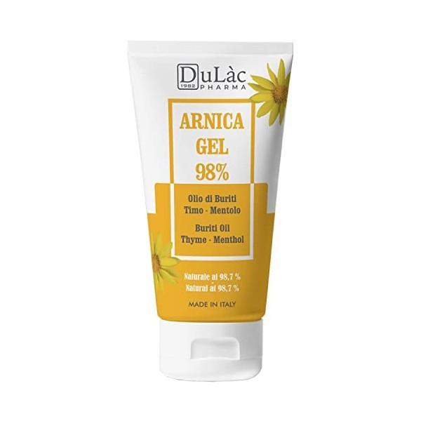 Dulàc Arnica Gel Extra Fort 98%, Action Rapide et Effet Froid, Made in Italy, idéal pour le Massage Sportif et Décontractant 