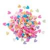 Airssory 50 g de petites breloques en argile polymère souple sans trou - Perles pastel en forme de cœur - Accessoires pour dé