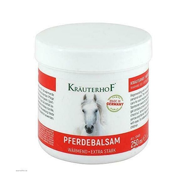 Baume pour chevaux gel chauffant Pferdebalsam Krauterhof 250 ml