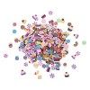 Airssory 50 g de petites breloques en argile polymère souple sans trou - Perles pastel en forme de cœur - Accessoires pour dé