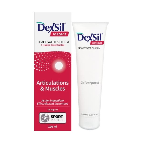 DexSil Instant - Gel au silicium organique et huiles essentielles - Pour le bien-être des muscles et articulations - Pénétrat