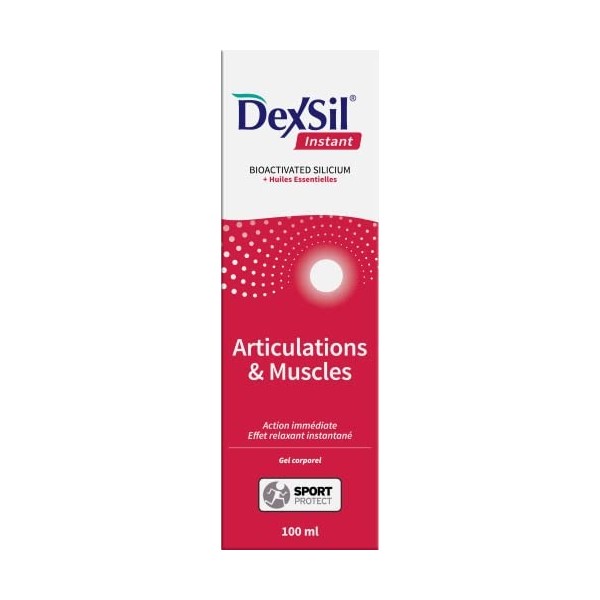 DexSil Instant - Gel au silicium organique et huiles essentielles - Pour le bien-être des muscles et articulations - Pénétrat