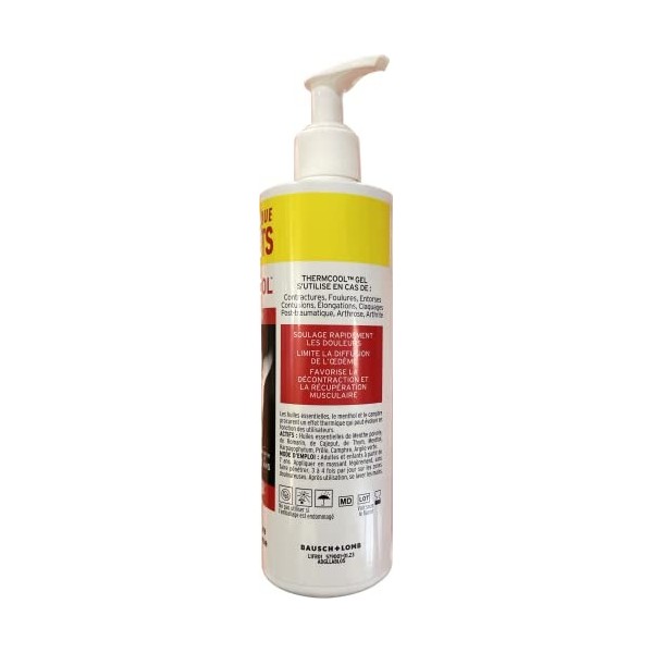 Polidis THERMCOOL Anti Douleur Gel FLACON 300ml - Action 3 en 1 - Effet Thermique - FORMAT ECONOMIQUE 300ml