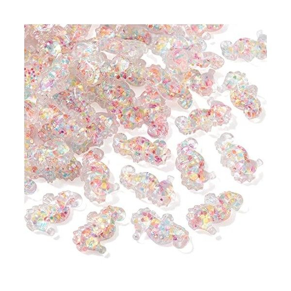 Airssory 50 g de petites breloques en argile polymère souple sans trou - Perles pastel en forme de cœur - Accessoires pour dé