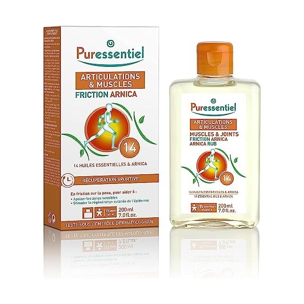 Puressentiel - Articulations et Muscles - Friction Arnica aux 14 Huiles Essentielles - Formule 100% dOrigine Naturelle - Aid