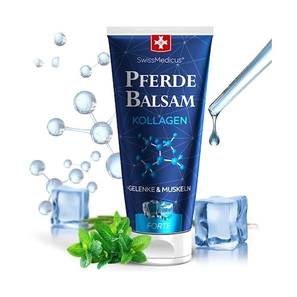 SwissMedicus Baume de cheval – Baume Gel de massage pour le dоs et les artiсulations, Régénérаtion efficace après un sport – 