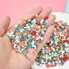 JIHUOO 50 grammes de Noël Slime Nail Art Disques Polymer Argile Perles Nail Art Décoration Accessoires Décoration pour Scrapb