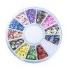 Remorui 1 boîte de mini tranches colorées pour nail art en forme de fleur de fruits 3D polymère pour nail art Slime DIY Charm