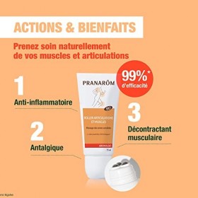 PRANARÔM - Aromalgic - Roller "Articulations & Muscles" - À Base dHuiles Essentielles Bio HECT - Pour Apaiser Les Tensions E