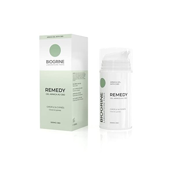 Biogrine REMEDY Gel Arnica au CBD|500mg CBD- 100ml|Girofle & Cyprès