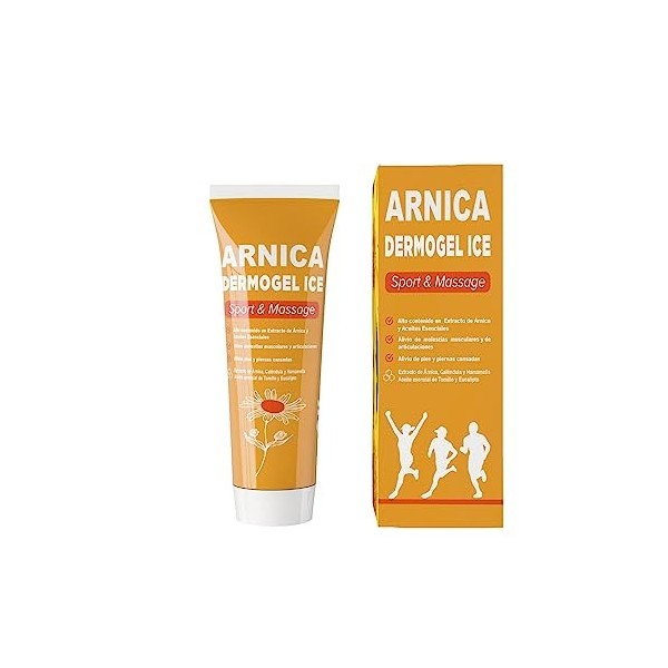 QKnatur - ARNICA MONTANA CREAM GEL - Aide à soulager et apaiser les inconforts musculaires et articulaires - 100 ml - Teneur 