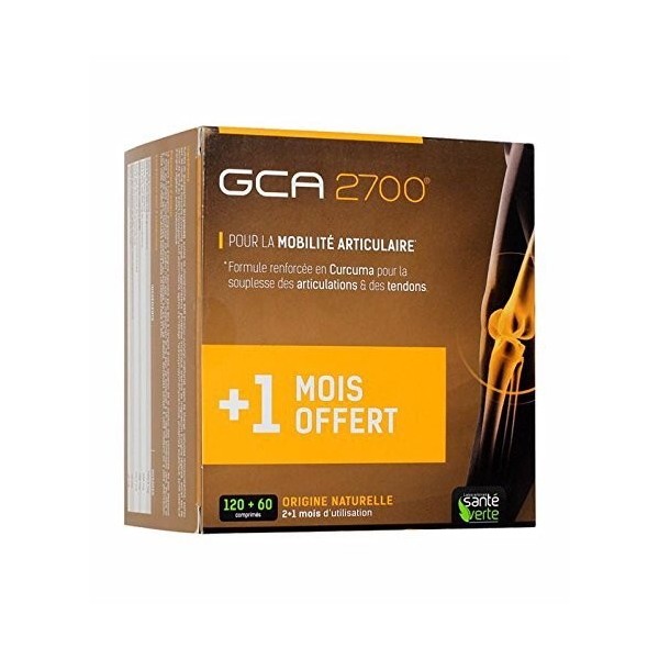 Santé Verte - Confort Articulations GCA 2700 KIT COMPLET - 3 Mois de traitement + Gel de MASSAGE