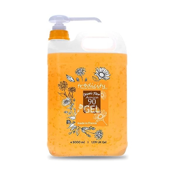 Gel dArnica Montana 90% 5000 ml Baume à Haute Concentration Soulagement des Douleurs Jambes fatiguées Relaxation Récupératio