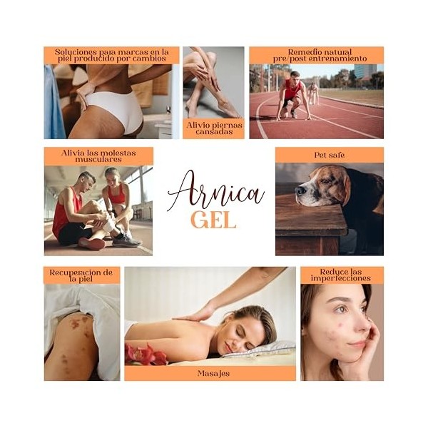 Gel dArnica Montana 90% 5000 ml Baume à Haute Concentration Soulagement des Douleurs Jambes fatiguées Relaxation Récupératio