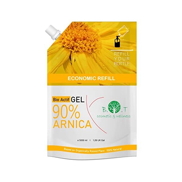 Gel Arnica Montana concentré à 90% - Extrait végétal 100% naturel provenant directement de la fleur dArnica - NON basé sur l