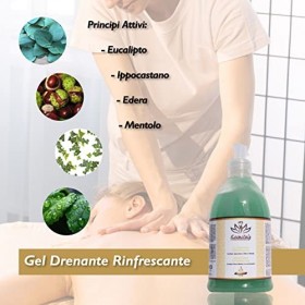 Le meilleur gel rafraîchissant de 500 ml naturel avec eucalyptus hypocastane, lierre et menthe professionnelle, excellent rés