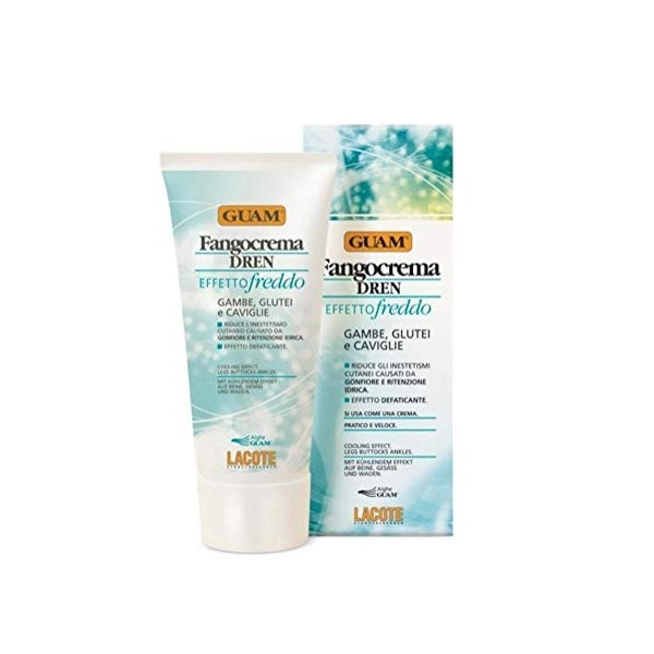 Gel à Base de Boue Drainant et Rafraîchissant - Effet Froid - Action Synergique des Algues GUAM, du Sel Marin et du Cold Effe