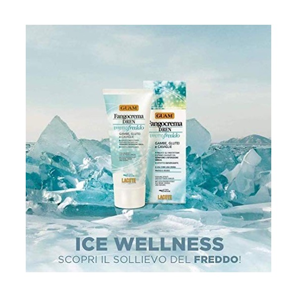 Gel à Base de Boue Drainant et Rafraîchissant - Effet Froid - Action Synergique des Algues GUAM, du Sel Marin et du Cold Effe