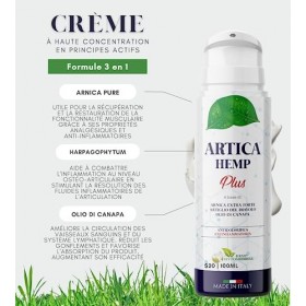HEMP PHYTOMEDICAL - Artica Hemp Plus | Crème gel à base d’Arnica Pure, Griffe du Diable et Huile de Chanvre | Pour tous types