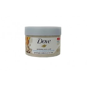 Dove Vernis Exfoliant pour le corps Gommage Corps Macadamia et lait de riz 297,7&nbsp;gram lot de 2 